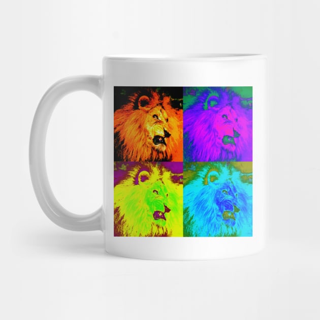 African Lion - Pop Art Design by Naves